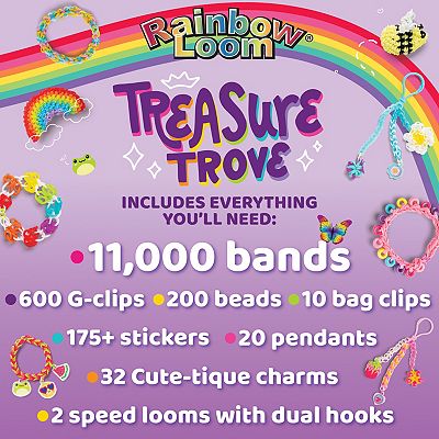 Rainbow Loom Treasure Trove DIY Rubber Band Bracelet Craft Kit