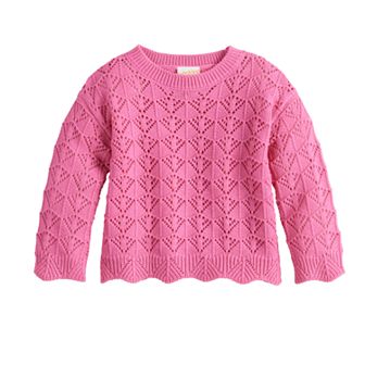 Girl 4-12 Jumping Beans® Pointelle Crew Sweater