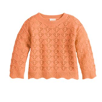 Toddler Girls Jumping Beans® Pointelle Crewneck Sweater