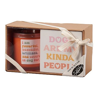 By Kathy Dog Box Sign Candle Set