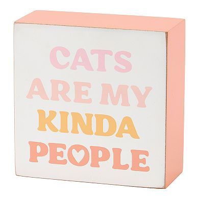 By Kathy 2-pc. Cat Box Sign & Candle Set