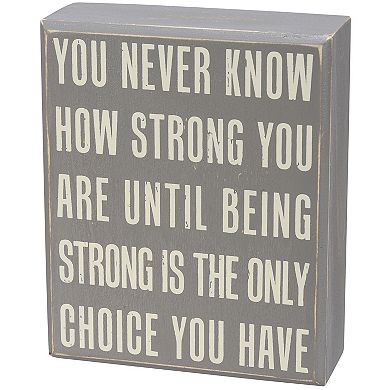 By Kathy 2-pc. Strong Box Sign & Candle Set