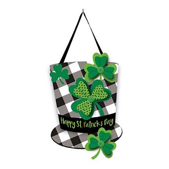 Evergreen Enterprises Plaid St. Patrick's Day Hat Door Decor