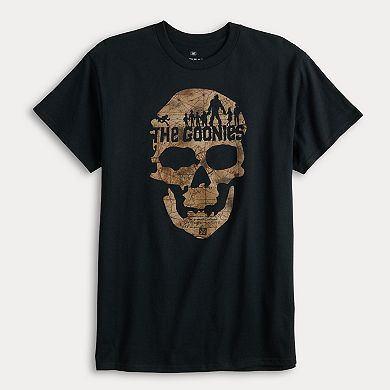 Men's The Goonies Treasure Map Skull Crewneck Graphic Tee