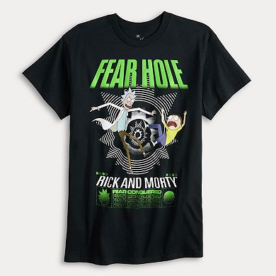 Men's Rick and Morty Fear Hole Crewneck Graphic Tee