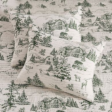 Levtex Home Winter Sleigh Ride Red Quilt Set or Shams