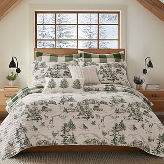 Levtex Home Winter Sleigh Ride Red Quilt Set or Shams