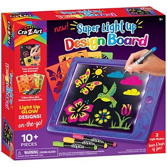 Cra-Z-Art Super Light-Up Design Board 10 pc Kids Art Kit