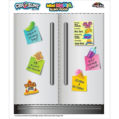 Cra-Z-Art Cra-Z-Slimy: Mini Mania Slimy Food Grocery Set #1 - 10 Non-Toxic Scented Multicolor Toy Slimes