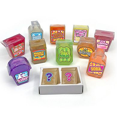 Cra-Z-Art Cra-Z-Slimy: Mini Mania Slimy Food Grocery Set #1 - 10 Non-Toxic Scented Multicolor Toy Slimes