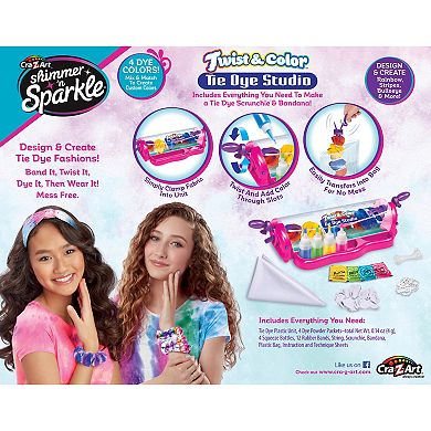 Cra-Z-Art Shimmer 'N Sparkle: Twist & Color Tie Dye Studio DIY Kit