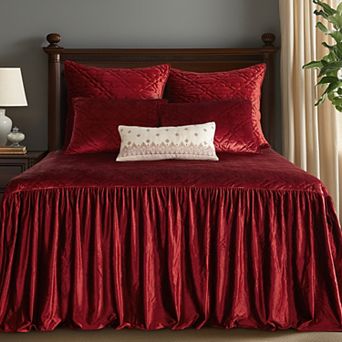 Levtex Home Caserta Velvet Red Bedspread