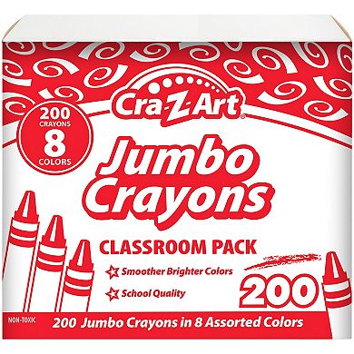 Cra-Z-Art Classroom Pack: Jumbo Crayons - 200 Pieces