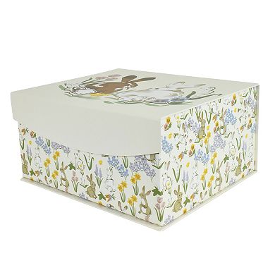 Celebrate Together Small Bunny Toss Hinged Paper Storage Box