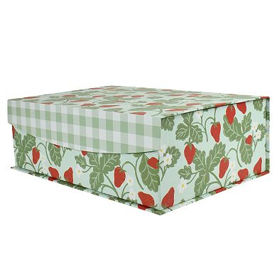 Celebrate Together Medium Strawberry Hinged Paper Storage Box