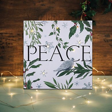 LumaBase Battery Operated Peace Lighted Wall Art
