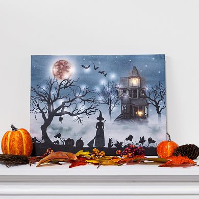 LumaBase Battery Operated Halloween Night Lighted Wall Art