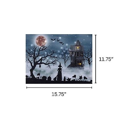 LumaBase Battery Operated Halloween Night Lighted Wall Art