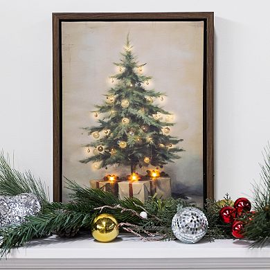 LumaBase Battery Operated Old Time Christmas Lighted Wall Art