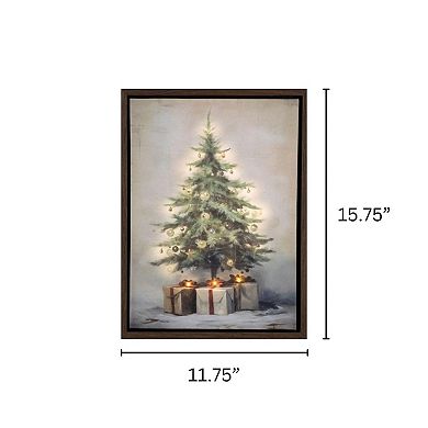LumaBase Battery Operated Old Time Christmas Lighted Wall Art