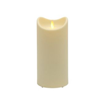 LumaBase Luminarias Weather Resistant 7 Inch LED Candle with Moving Flame