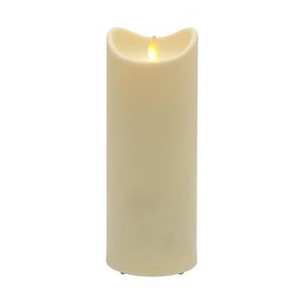 LumaBase Luminarias Weather Resistant 9 in LED Candle with Moving Flame