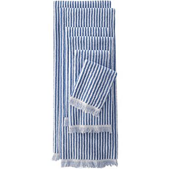 Lands' End 6 pc Yarn Dyed Stripe Towel Set