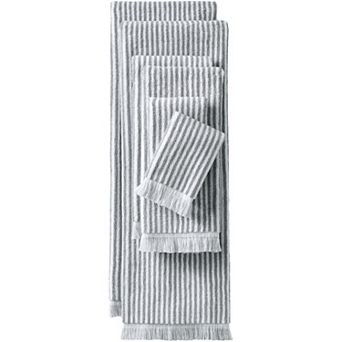 Lands' End 6 pc Yarn Dyed Stripe Towel Set