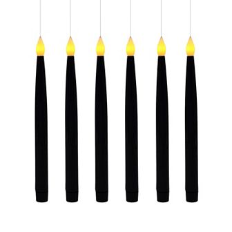 LumaBase Luminarias Battery Operated 6 pk Hanging Taper Candles