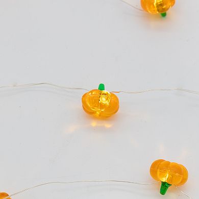 LumaBase Battery Operated Pumpkin Motif String Lights
