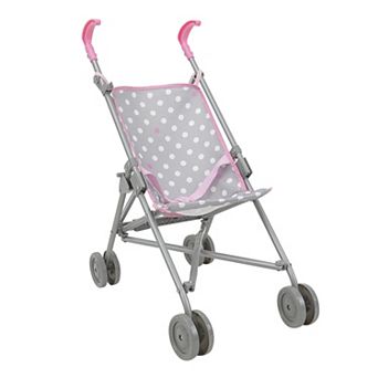 509 Crew Cotton Candy Pink Polka Dot Doll Stroller