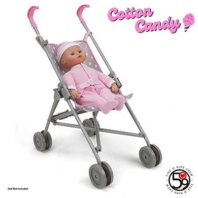 509 Crew Cotton Candy Pink Polka Dot Doll Stroller
