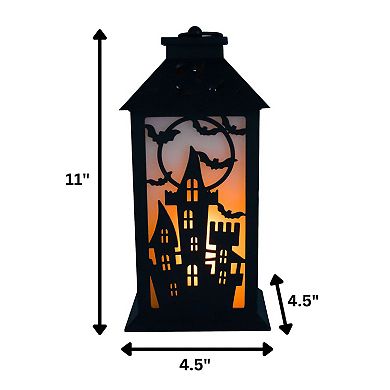 LumaBase Luminarias Battery Operated Flame Effect Lantern Outdoor Decor
