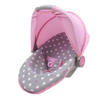 509 Crew Cotton Candy Pink Polka Dot 3-In-1 Doll Car Seat