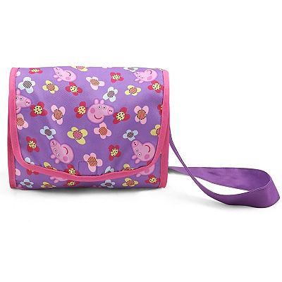 Peppa Pig Doll Deluxe Pram Bag Purple Pink Flowers