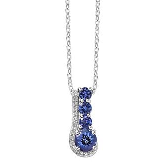Sterling Silver Tanzanite Pendant Necklace