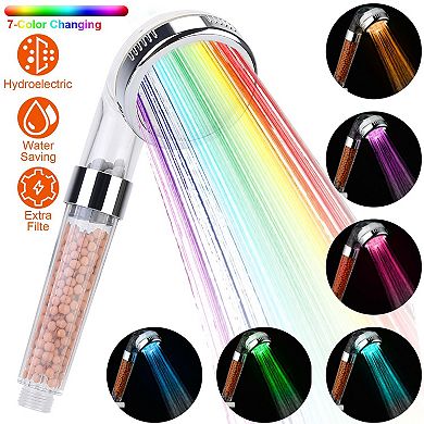 Silver, Powerful High-pressure Handheld Shower Head With Advanced Filtering