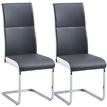 Best Master Furniture Ajay 18" Faux Leather Dining Chair (Set of 2)