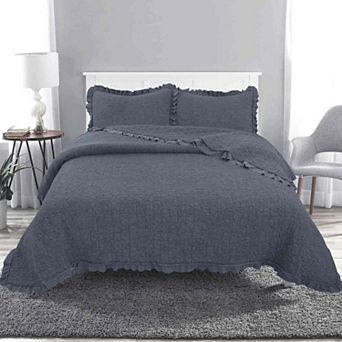 Avanti Charlotte Ruffle Quilt Set with Shams