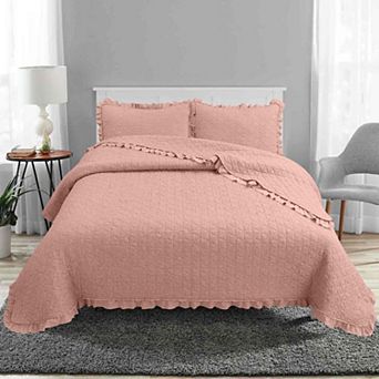 Avanti Charlotte Ruffle Quilt Set with Shams