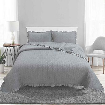 Avanti Charlotte Ruffle Quilt Set with Shams