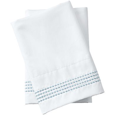 Lands' End Supima Cotton 400 Thread Count Sateen Embroidered Sheets