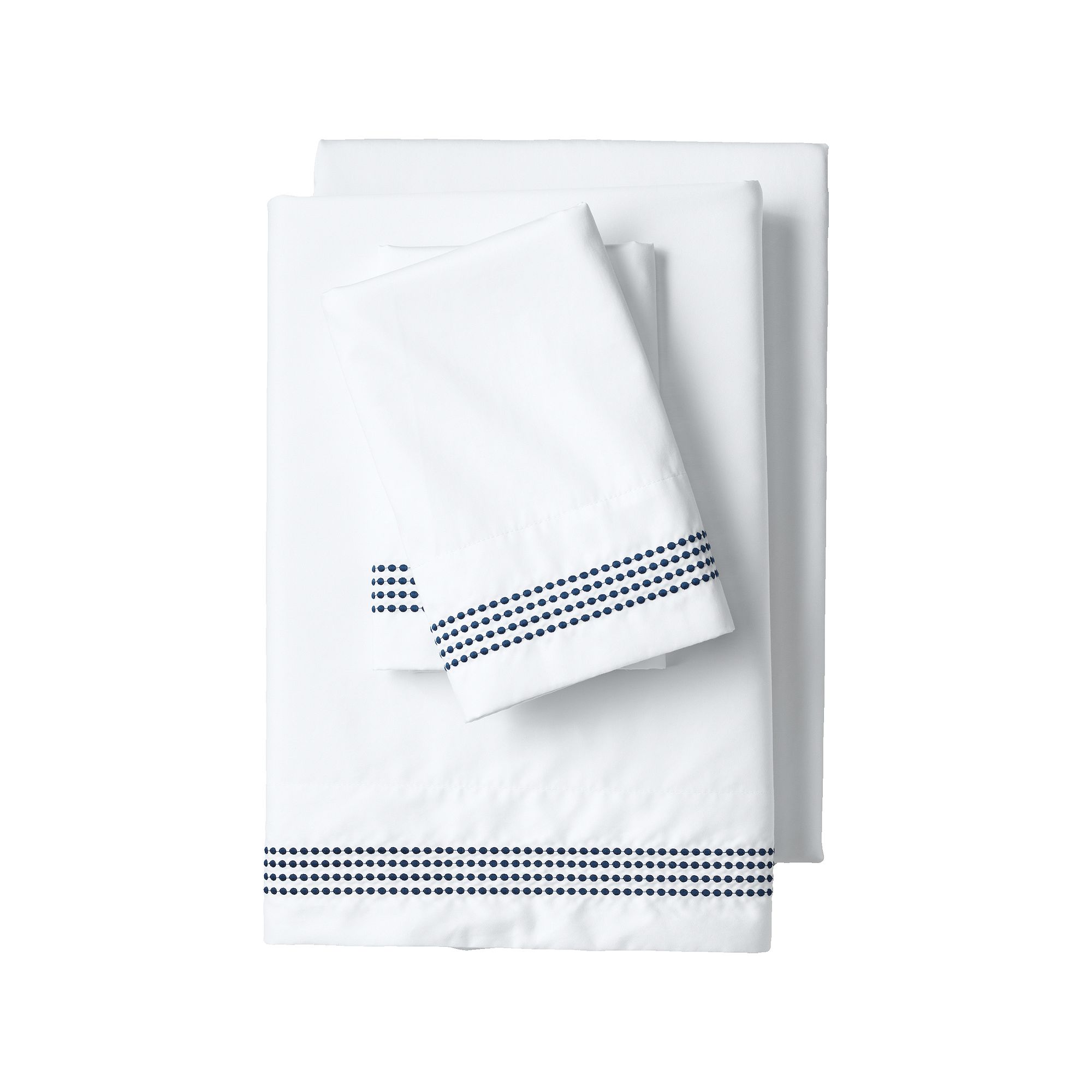 Lands End Supima Cotton 400 Thread Count Sateen Embroidered Sheets, Deep  
