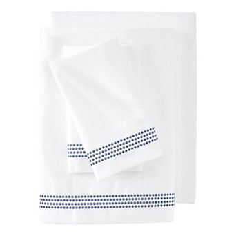 Lands' End Supima Cotton 400 Thread Count Sateen Embroidered Sheets