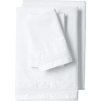 Lands' End Supima Cotton 400 Thread Count Sateen Embroidered Sheets