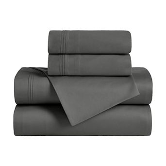 SUPERIOR Egyptian Cotton 650 Thread Count Solid Deep Pocket Sheet Set and Pillowcases