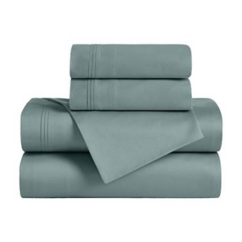 SUPERIOR Egyptian Cotton 650 Thread Count Solid Deep Pocket Sheet Set and Pillowcases