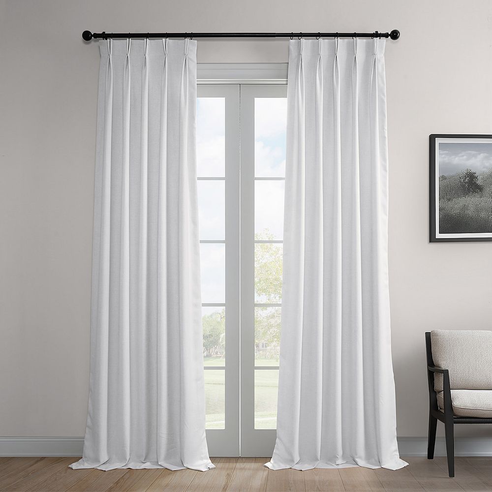 EFF Thermal Room Darkening Woolen Pleated 1 Window Curtain Panel