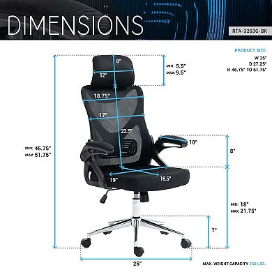 Techni Mobili Essential Ergonomic Office Chair
