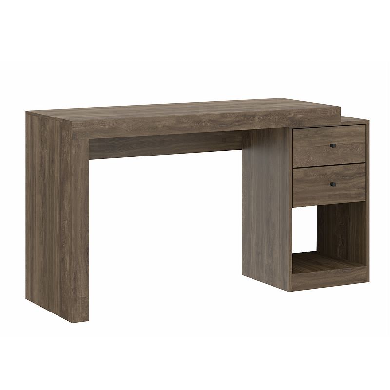 Techni Mobili Expandable Home Office Desk, Brown